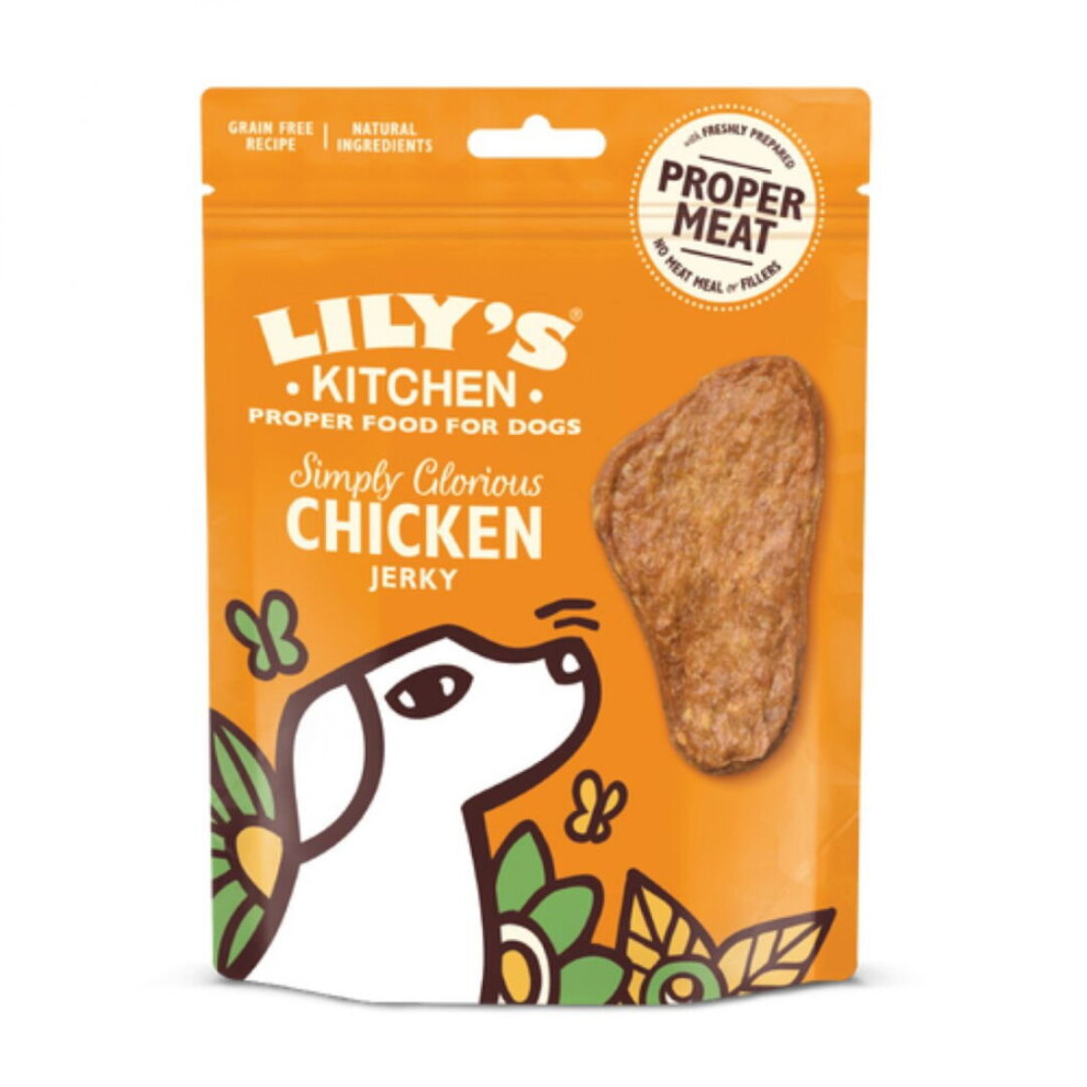 Lily's Kitchen Dog Treats Simply Glorious Chicken Jerky 70G (Pack Of 8)