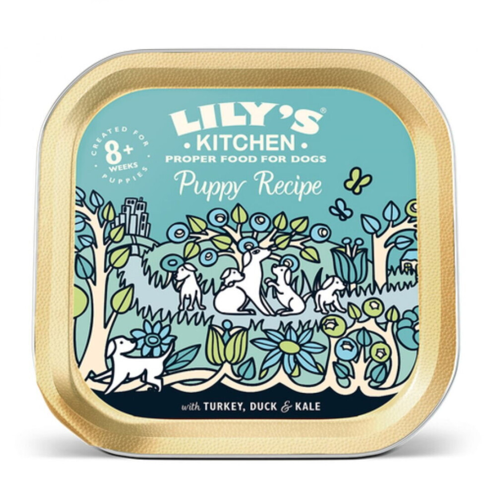 Lily's Kitchen Wet Dog Tray Puppy Recipe Turkey & Duck 150G (Pack Of 10)