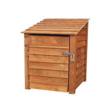 (4ft, Rustic Brown) Wooden Tool Store - Standard Roof (L-99cm, H-126cm / 180cm, W-81cm)