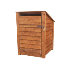 (4ft, Rustic Brown) Wooden Tool Store - Reversed Roof (L-99cm, H-126cm / 180cm, W-81cm)