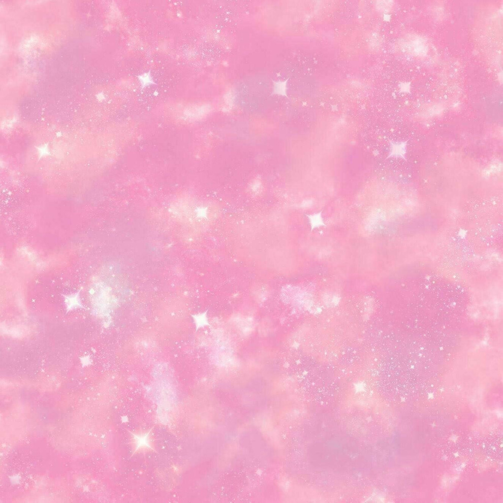 Rasch Nebula Pink Space Sky Glitter Galaxy Stars Girls Wallpaper Cosmos Bedroom