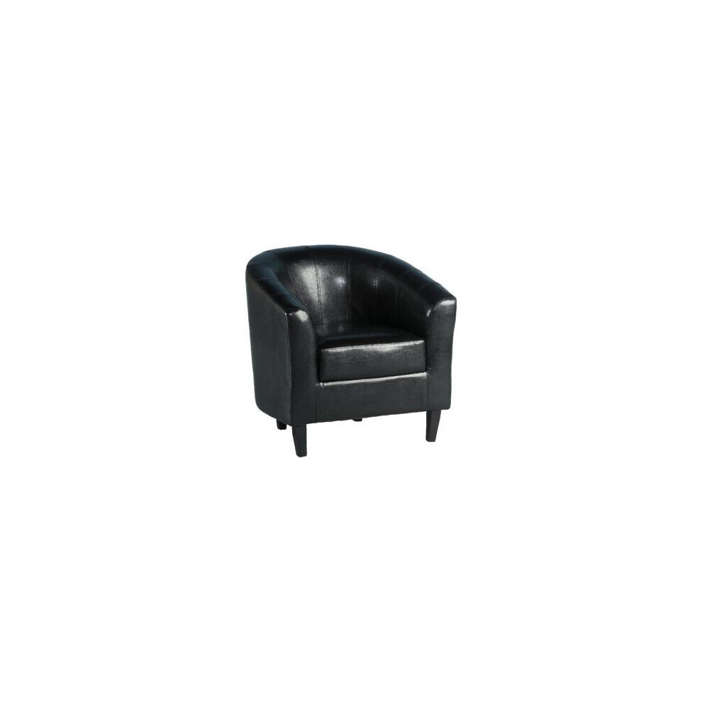 Seconique Tempo Tub Chair Faux Leather Black
