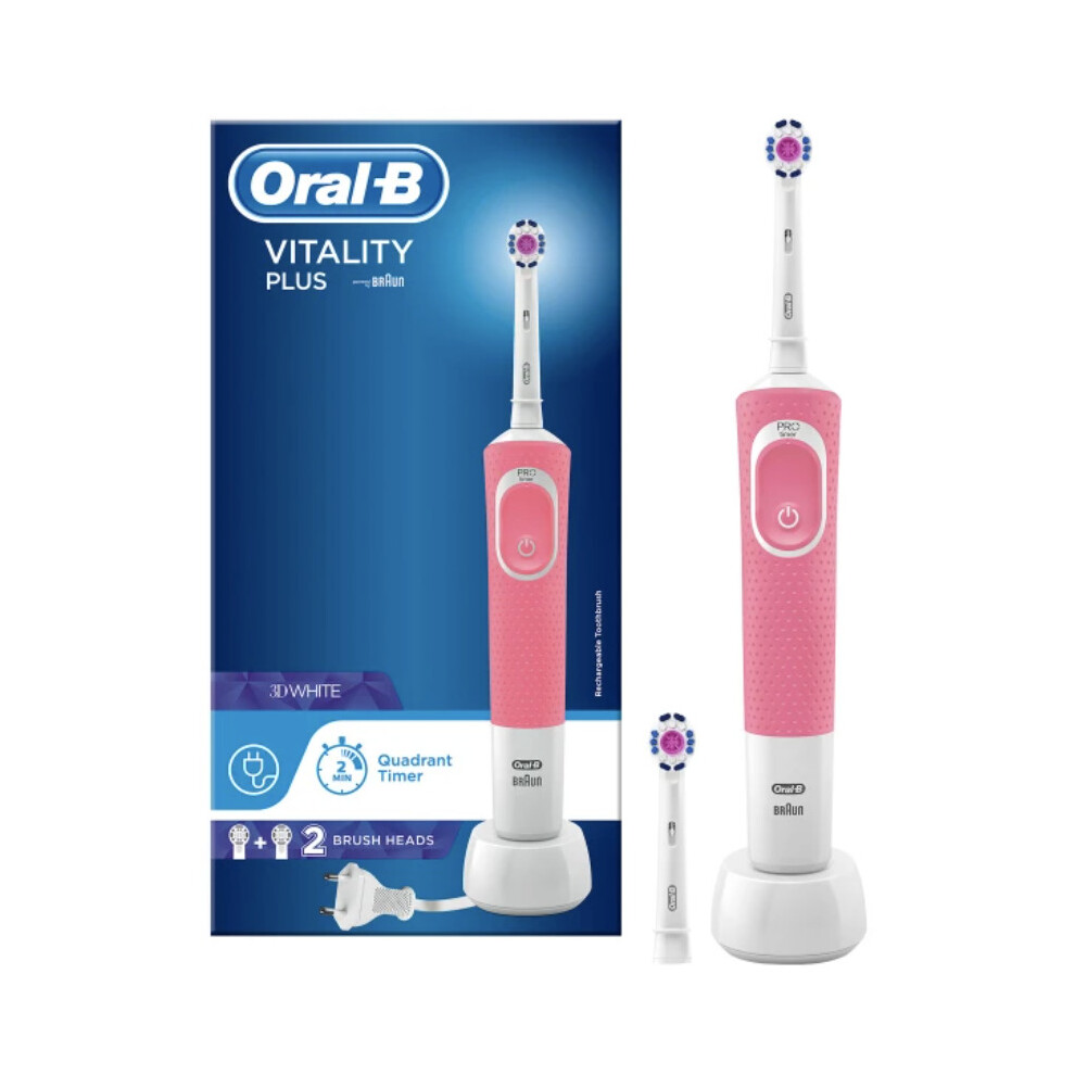 Vitality Plus 3D White Toothbrush Pink