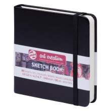 Carnet de croquis - Royal Talens - 12x12 cm - 80 folhas - 140g - Preto