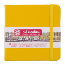 Carnet Croquis 12x12 cm - 80 sivua - 140g - keltainen - Royal Talens
