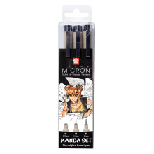 Kit di penne a feltro - SAKURA - PIGMA MICRON - Astuccio da 3 pezzi - 3 larghezze di tracciamento - Resistente alla luce