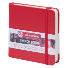 Carnet Croquis 12x12 cm - 80 hojas - 140g - rojo - Royal Talens