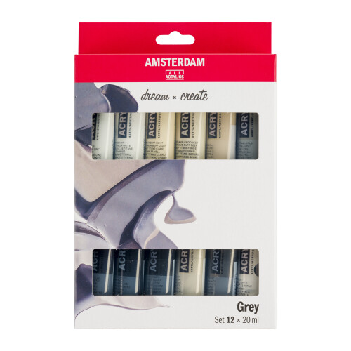 Amsterdam Standard Series Acrylics Grey Set 12  20 ml 