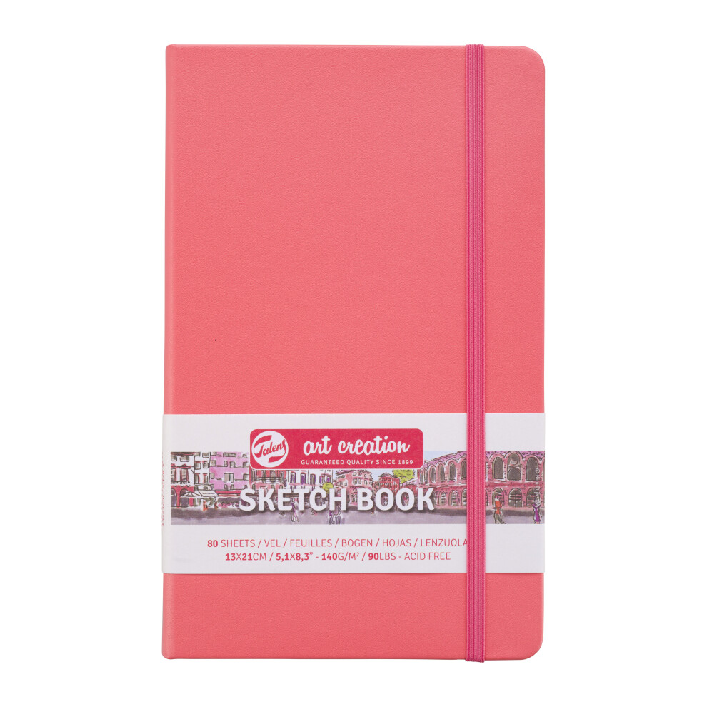 Talens Art Creation Sketchbook Coral Red 13 x 21 cm, 140 g, 80 pages