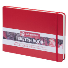 Carnet Croquis - 21 x 14,8cm - 80 hojas - 140g - rojo - Royal Talens