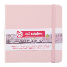 Cuaderno de bocetos 12x12 cm - 80 hojas - 140g - rosa - Royal Talens