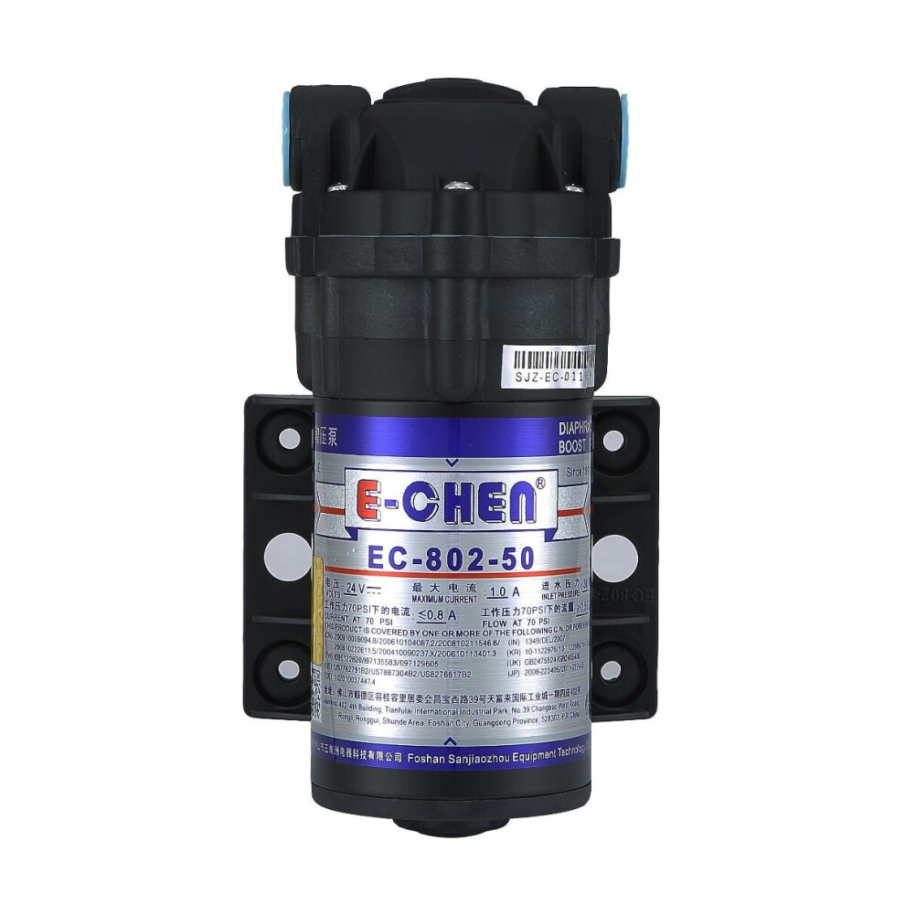 E-Chen EC-802-50 Diaphragm Booster Pump 50GPD for Reverse Osmosis / RO Systems