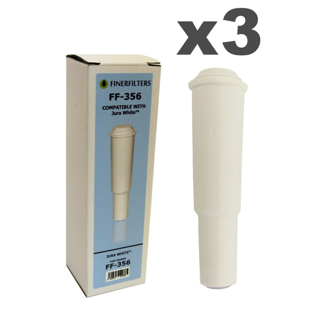 Finerfilters Jura Claris White Coffee Machine Compatible Water Filter (3 pack)