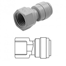 Female NPTF to Pushfit Adapter  1/4" NPTF Female x 1/4" Pushfit  DMFit AFA0404