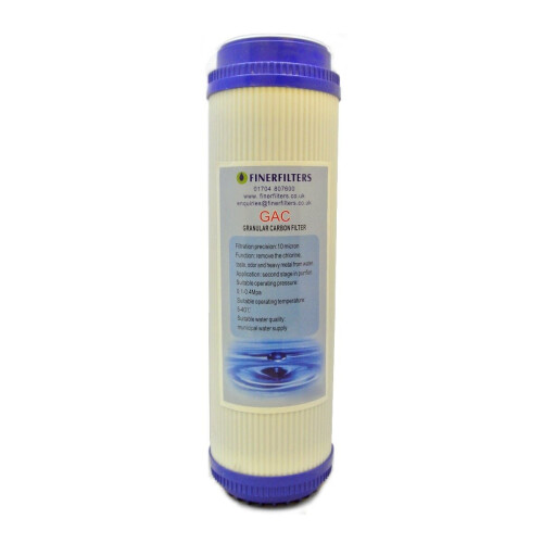 GAC Water Filter Cartridge 10" x 2.5" Granular Activated Carbon Filter