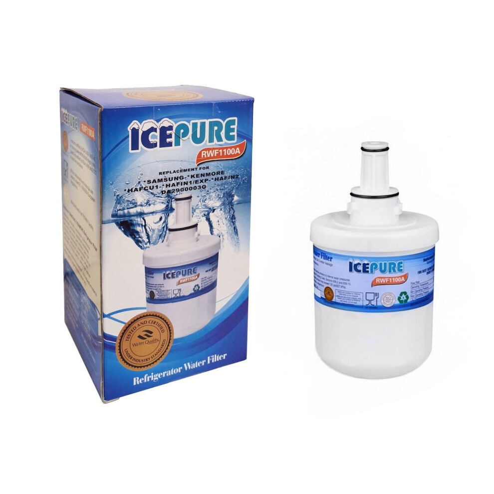 Icepure RWF1100A Fridge Water Filter Compatible with Samsung DA29-00003G HAFIN2/EXP