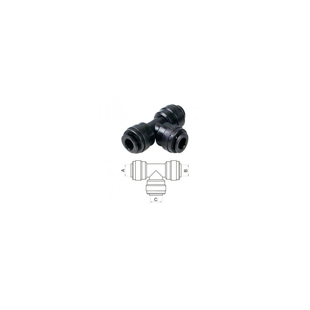 Equal Tee Piece Connector 8Mm Pushfit X 8Mm Pushfit Dmfit Atu080808m 5060513516134