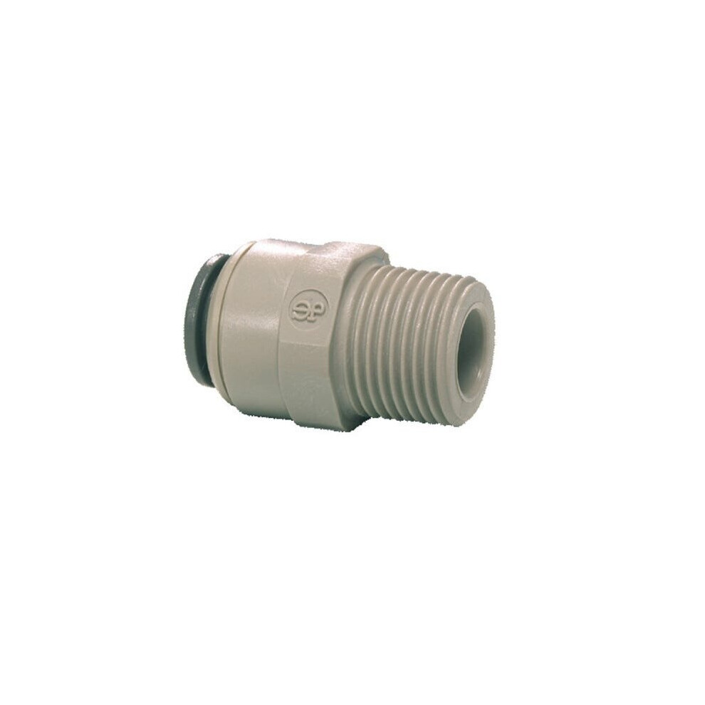 Male Nptf To Pushfit Straight Adaptor 1/4" Nptf X 1/4" Pushfit John Guest - Pi010822s 5060513516202