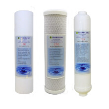 FF-RO-REPL-D4 4-Stage 10in Drop-In RO Replacement Filter Pack (5µm Sediment, CTO, Post GAC) by Finerfilters