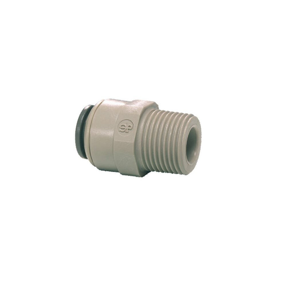 Male Bspt To Pushfit Straight Adaptor 1/4" Male Bspt X 3/8" Pushfit John Guest - Pi011202s 5060513516172