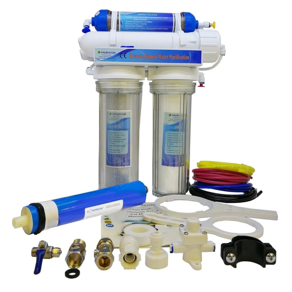 Finerfilters 4 Stage Aquarium Reverse Osmosis Unit 100Gpd