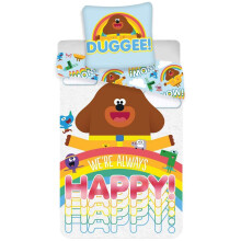 Hey Duggee Happy Single Duvet Cover and Pillowcase Set