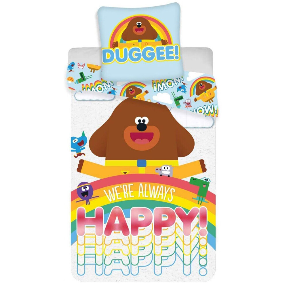 Hey Duggee Happy Single Duvet Cover and Pillowcase Set