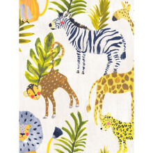 Little Ones Eco Safari Wallpaper Multi GranDeco LO2201