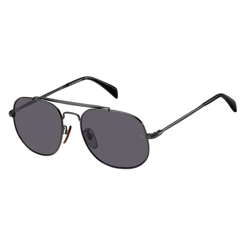 David Beckham Fragrances David Beckham Db7004/S V81/M9 Dark Ruthenium Black/Grey Polarised Sunglasses