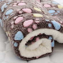 (MultiColour Footprint, 69*52cm) hot! Pet Cat Puppy Dog Soft Fluffy Blanket Bed Mattress Kennel Crate Home Mat!