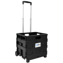 Folding Boot Cart Shopping Trolley Fold Up Storage Box Crate Foldable