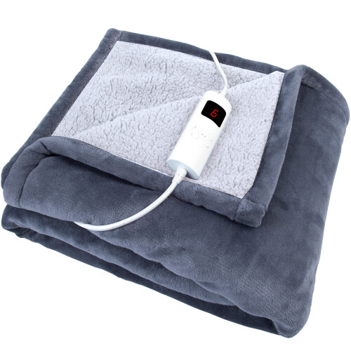 Glamhaus Heated Electric Throw Blanket Luxurious Fleece 160 x 130 cm on OnBuy