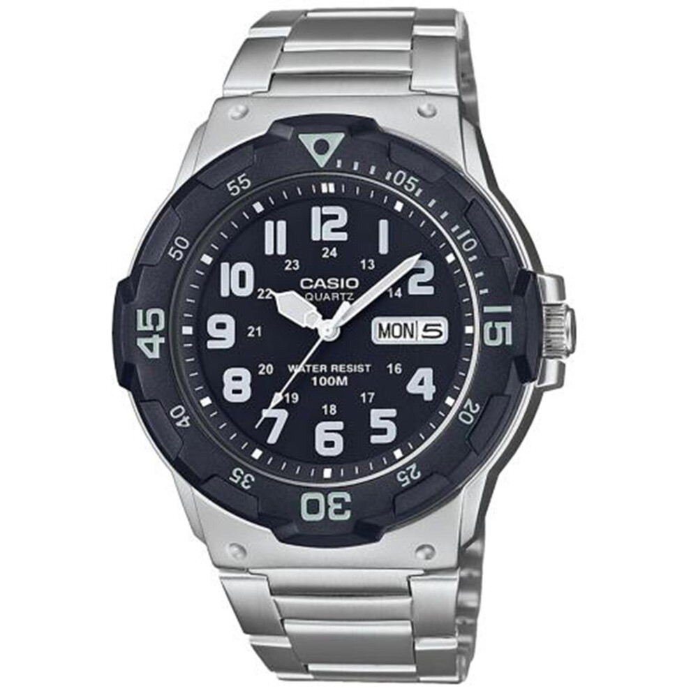 Casio Collection Quartz Black Dial Silver Stainless Steel Bracelet Men's Watch MRW-200HD-1BVEF