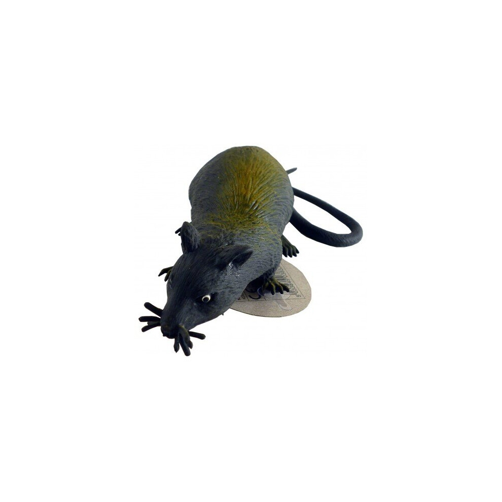 13cm Rubber Stretchy Rat With Long Tail - Halloween - Novelty Toys