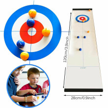 Family Curling Table Game Adult Training Kids Child Tabletop Ball Game