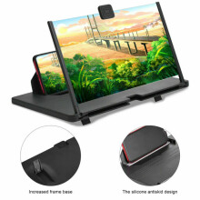12" Thin Mobile Phone Amplifier 3D HD Video Magnifier Stand Bracket