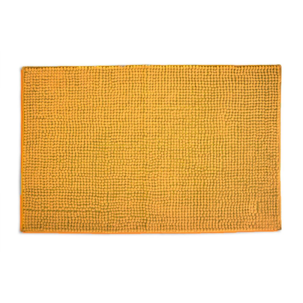 (Mustard) Allure Supersoft Chenille Bobble Bath Mat 50 x 80cm