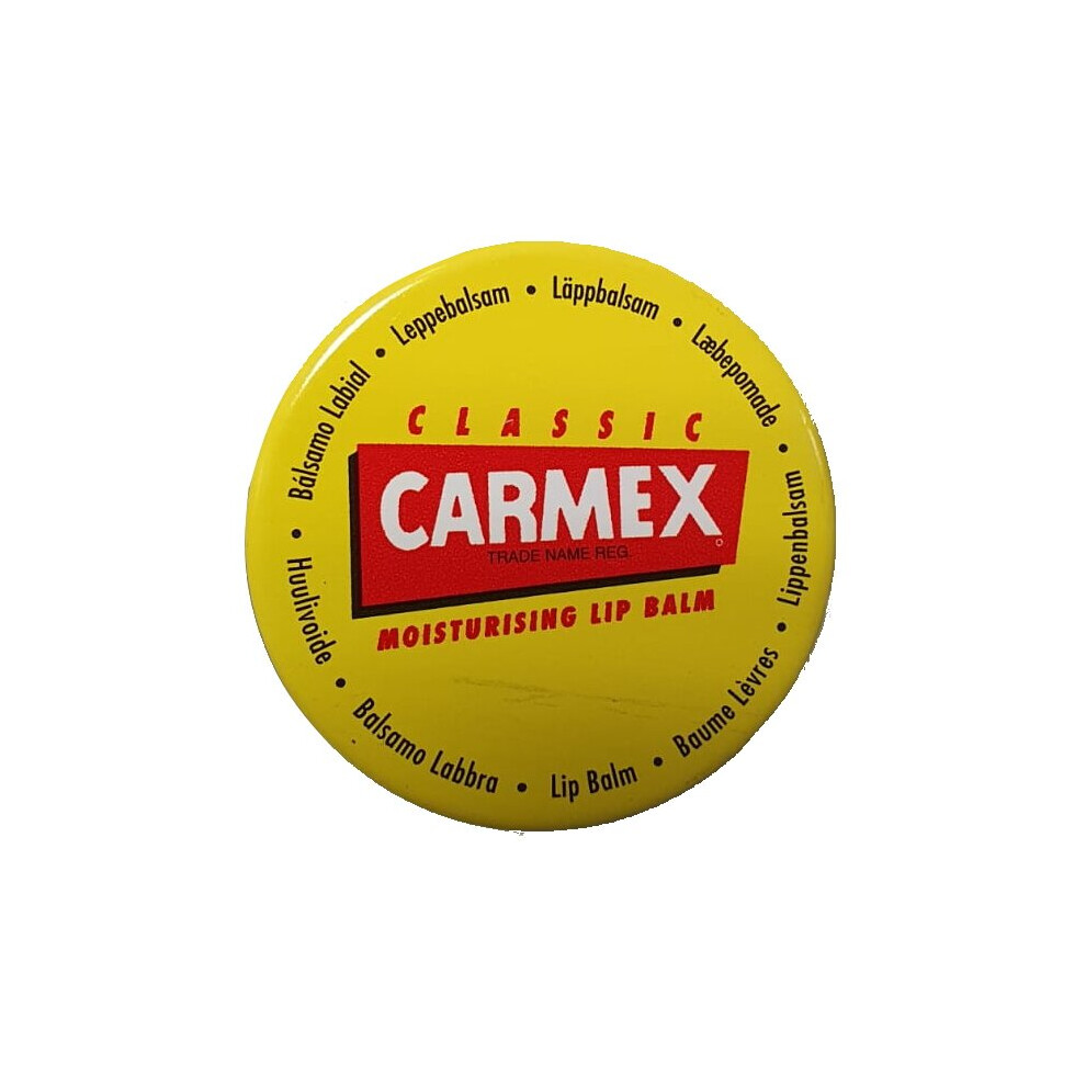 Carmex Classic Moisturising Lip Balm Pot 7.5G - Soothes Dry, Chapped Lips With Menthol & Camphor