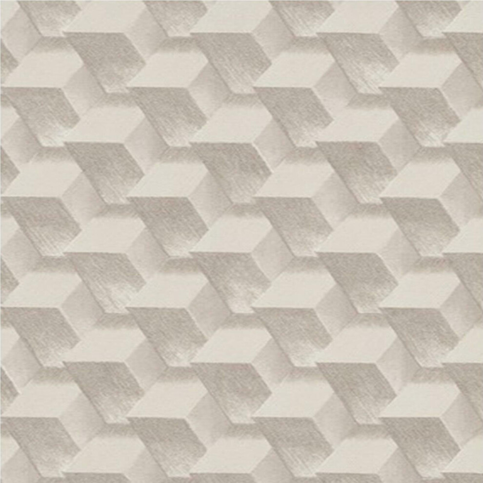 (10035-02 Beige) Erismann Geometric 3D Effect Wallpaper Geo Glitter Paste The Wall Vinyl Textured 4002790200512