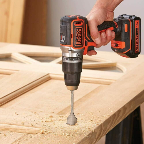 Black + Decker Black & Decker 18 V Cordless Brushless Drill Driver Bare Unit - Black 2