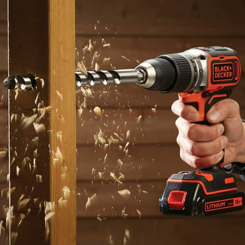 Black + Decker Black & Decker 18 V Cordless Brushless Drill Driver Bare Unit - Black 1