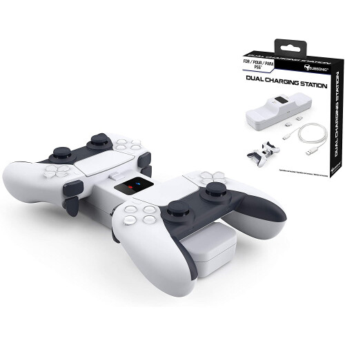Subsonic PS5 Dual Sense Controller Charging Station Twin Port Charging