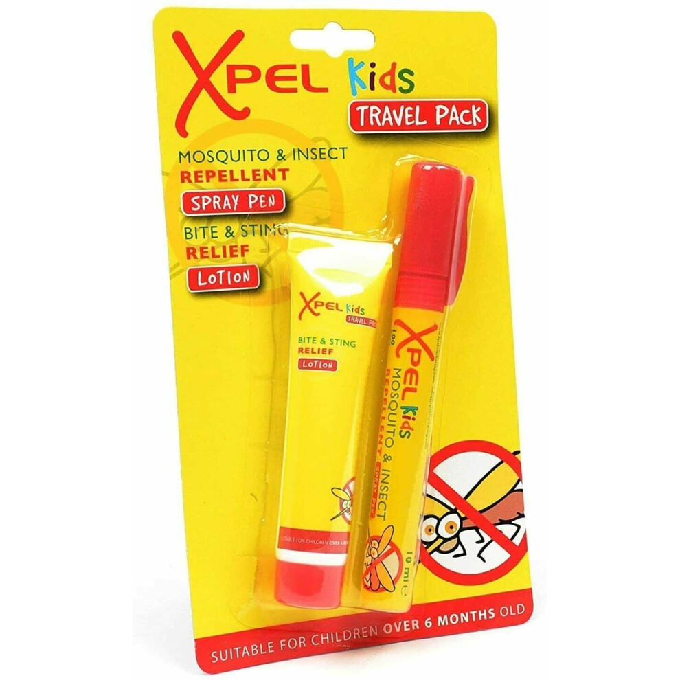 2 x Xpel Kids Mosquito & Insect Repellent Spray Pen, Bite and Sting Lotion Twin Set