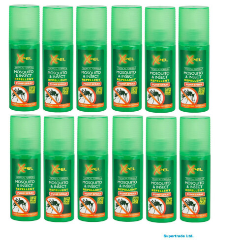 12 x Xpel Mosquito & Insect Repellent Pump Spray Tropical Formula 70ml