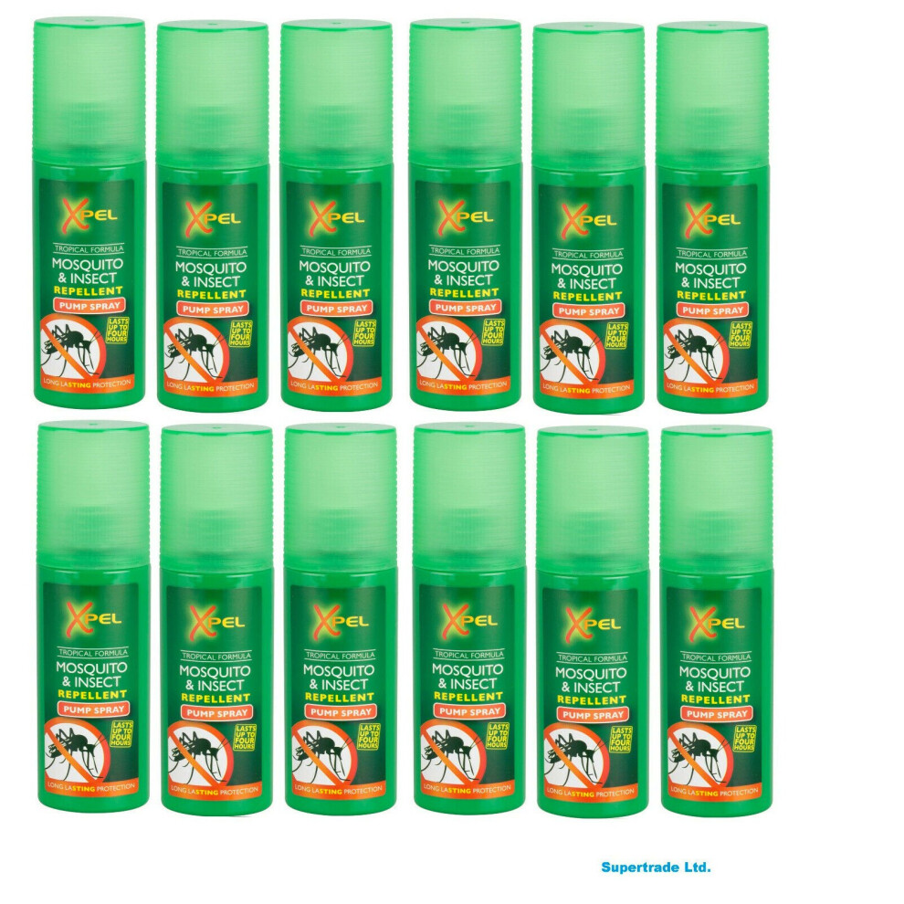 Xpel 12 X Mosquito & Insect Repellent Pump Spray Tropical Formula 70Ml