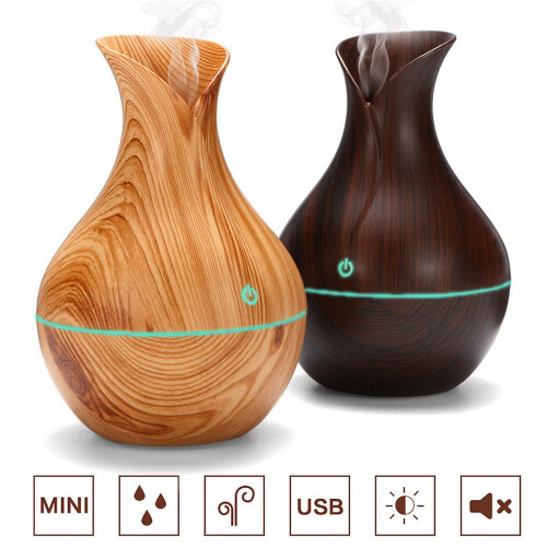 Ranpo (Light Brown) Humidifier LED Ultrasonic Essential Oil Diffuser