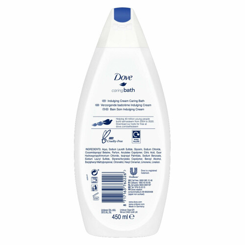 Dove Dove Caring Bath Indulging Cream, 6 Pack, 450ml 2