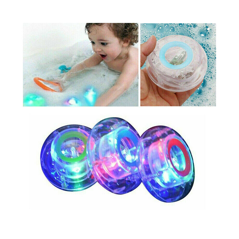 (Blue, 1 Pcs) 1-2X Underwater LED Bath Light Colourful Ball Toy