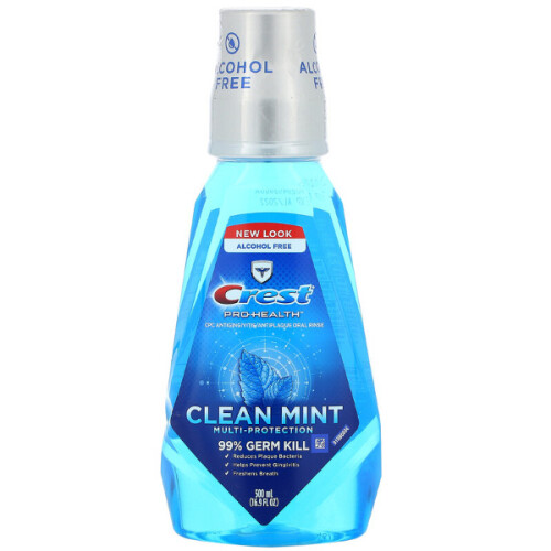 Crest Crest, Multi-Protection Mouthwash, Alcohol-Free, Clean Mint, 500ml