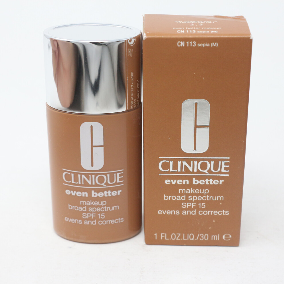 (113 Sepia) CLINIQUE MAKEUP - EVEN BETTER MAKEUP FOUNDTION SPF15 30ML